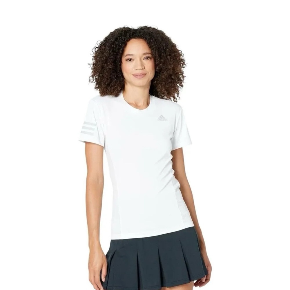 Adidas White club tennis athletic short sleeve T-Shirt Aeroready - women size M